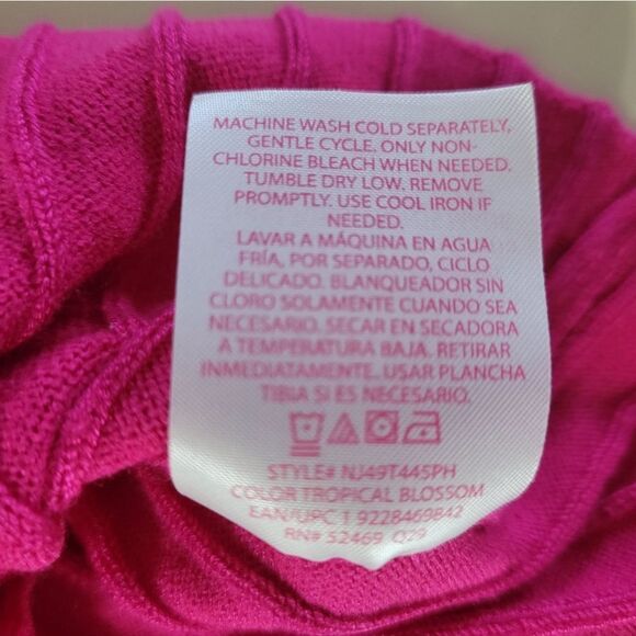 No Boundaries Women's Pink Ribbed-Knit Long Sleeve Pullover Sweater - Picture 11 of 13